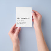 PAPIER | Einfache Text-Einladung zum Thanksgiving- (Gruppe)