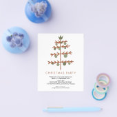 PAPIER | Einfaches Baumweihnachtsfest Party Einlad (Einzeln)