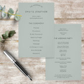 PAPIER | Einfaches Silvery Sage Green Wedding Prog