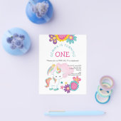 PAPIER | Einhorn Virtual 1. Geburtstagseinladung (Einzeln)