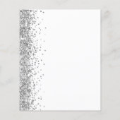 PAPIER | Einladung der Silver Glitzer Engagement P (Hinten)