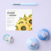 PAPIER-Einladung | Rustikale Sonnenblume Flyer (Einzeln)