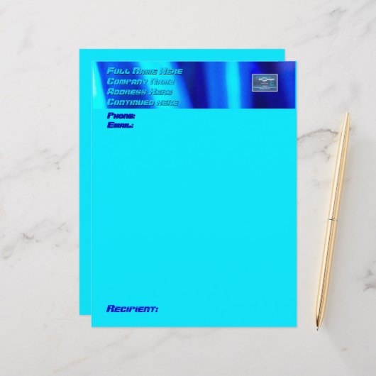 Papier (Electric Blue) RFPMDesign ©️ 2024 (Vorderseite/Rückseite Beispiel)