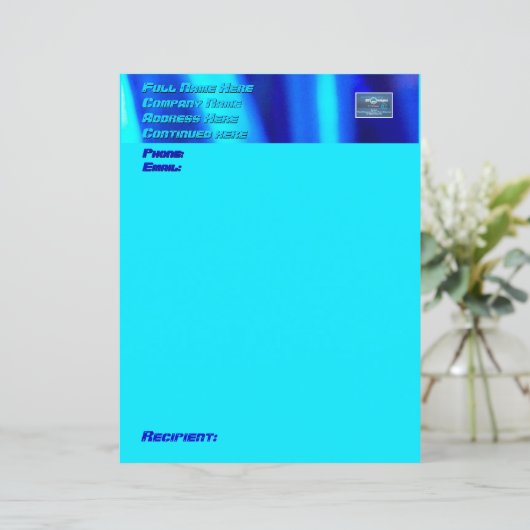 Papier (Electric Blue) RFPMDesign ©️ 2024 (Stehend Vorderseite)