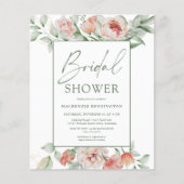 PAPIER Elegante Blumen-Script Hochzeitsshower-Einl (Vorne)