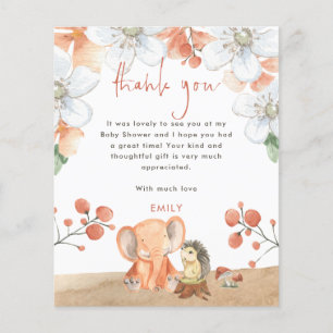 PAPIER   Elephant Igel Danke Baby Dusche