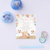 PAPIER | Elephant Igel Florals Girl Babydusche (Einzeln)