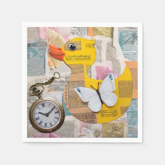 Papier-Enten-Serviette Serviette (Vorderseite)