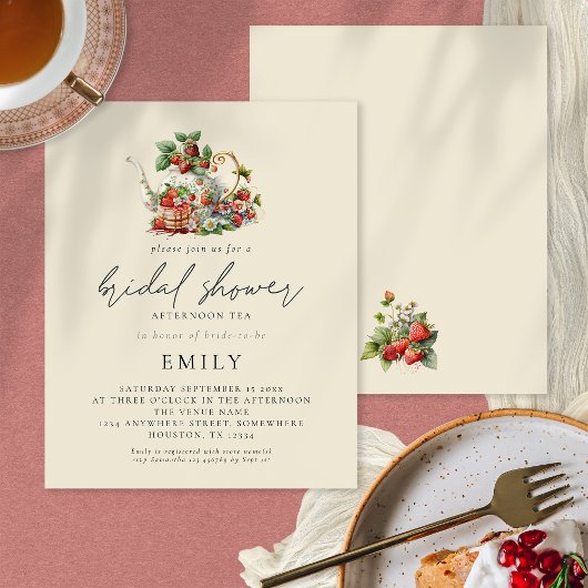 PAPIER | Erdbeeren Nachmittagstee Brautparty