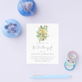 PAPIER | Eucalyptus Cross Christening Aquamarin In (Einzeln)
