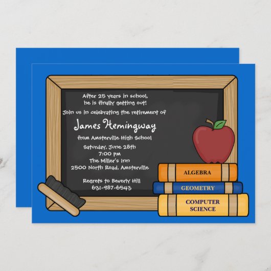 PAPIER-FARBE EINLADUNG (Vorne/Hinten)