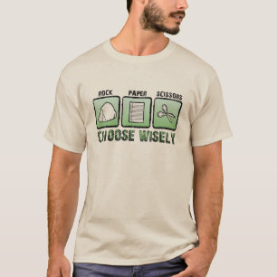 Papier - Felsen - Scheren; Wählen Sie klug T-Shirt