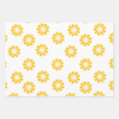 Papier-Flachblatt RETRO HELL GELB Geschenkpapier Set (Vorderseite)