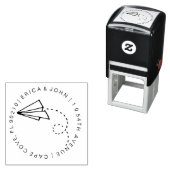 Papier Flugzeug Hochzeit Anschrift Rücksendeadress Permastempel (Beispiel)