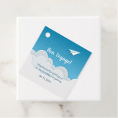 Papier Flugzeug in der Luft weg Vielen Dank Geschenkanhänger (Beispiel)