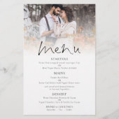 PAPIER | Foto Elegante Script Wedding Menu (Vorne)