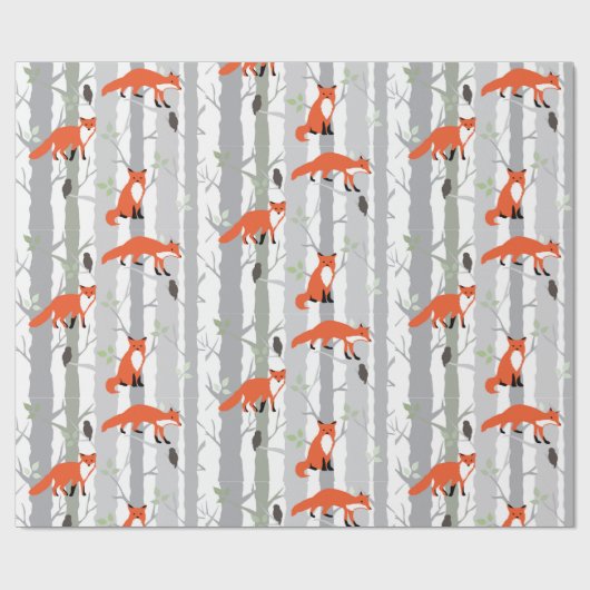 Papier Fox Wrappin Geschenkpapier (Flach)