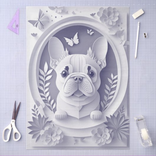 Papier Französische Bulldogge (Basteln)
