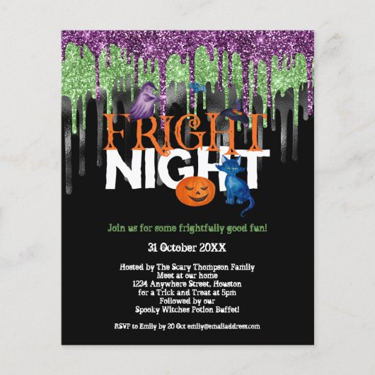 PAPIER | Fright Night Glitzer Tropfen Halloween-Pa (Vorne)