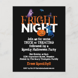 PAPIER | Fright Night Halloween-Party Black Invite