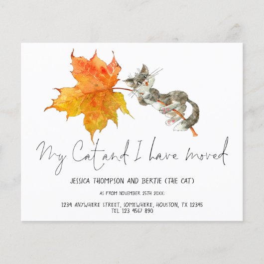 PAPIER | Funny My Cat Ich habe Script neu Zuhause (Vorne)