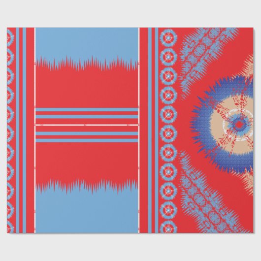 Papier für benutzerdefinierte Umschläge | Rot, Bla Geschenkpapier (Flach)