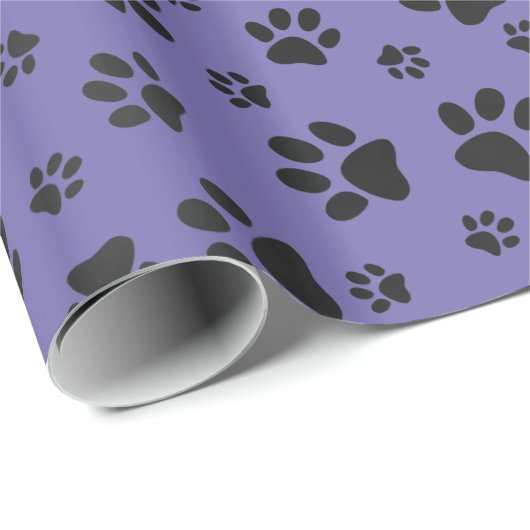Papier für das Design von Paw Prints Geschenkpapier (Rolleneckpunkt)