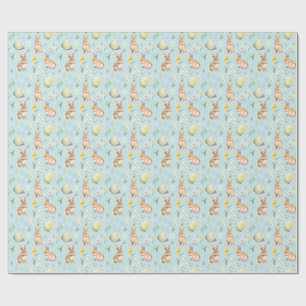 Papier für das Muster "Bunny and Floral" Geschenkpapier