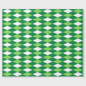 Papier für das Muster "Green and White Diamond" Geschenkpapier (Flach)