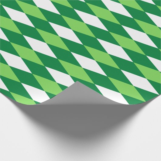 Papier für das Muster "Green and White Diamond" Geschenkpapier (Ecke)