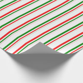 Papier für das Muster grün, weiß, rot Geschenkpapier (Ecke)