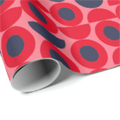 Papier für das rote geometrische Muster Geschenkpapier (Rolleneckpunkt)