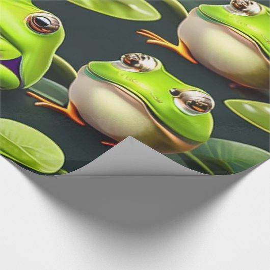 Papier für das Wrapping des Froschdesigners Geschenkpapier (Ecke)