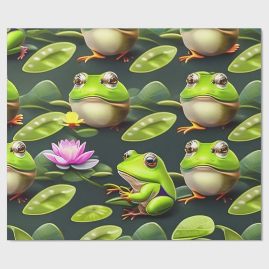 Papier für das Wrapping des Froschdesigners Geschenkpapier (Flach)