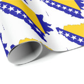 Papier für die bosnische Flagge Geschenkpapier (Rolleneckpunkt)
