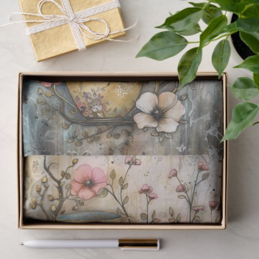 PAPIER FÜR DIE DECOUPAGE-TEEBEREICHE (Geschenk)