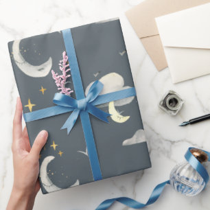 Papier für die nächtliche Himmelfahrt von Mond und Geschenkpapier