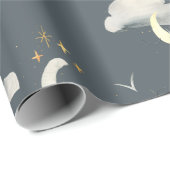 Papier für die nächtliche Himmelfahrt von Mond und Geschenkpapier (Rolleneckpunkt)