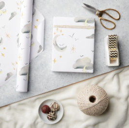 Papier für die nächtliche Himmelfahrt von Mond und Geschenkpapier