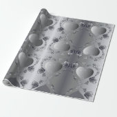 Papier für die Silber-Rose Geschenkpapier (Ungerollt)