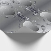 Papier für die Silber-Rose Geschenkpapier (Ecke)