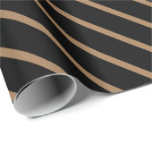 Papier für die Umhüllung in Gold und Schwarz Geschenkpapier (Rolleneckpunkt)