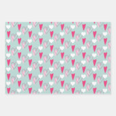Papier für die Umhüllung moderner Herz-Mischmuster (Vorderseite 2)