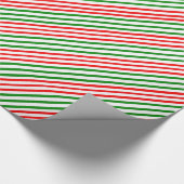 Papier für die Umhüllung von roten grünen Streifen Geschenkpapier (Ecke)