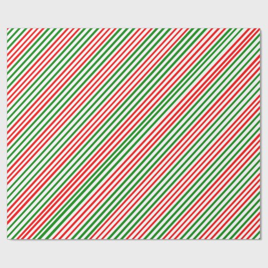 Papier für die Umhüllung von roten grünen Streifen Geschenkpapier (Flach)