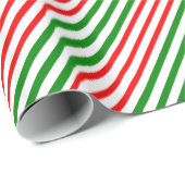 Papier für die Umhüllung von roten grünen Streifen Geschenkpapier (Rolleneckpunkt)