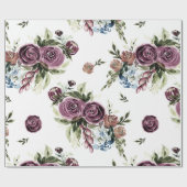 Papier für die Vintage Blumenbearbeitung von Mauve Geschenkpapier (Flach)