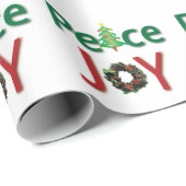 Papier für friedliche und fröhliche Weihnachtsmust Geschenkpapier (Rolleneckpunkt)