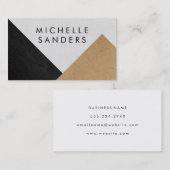 Papier für geometrische schwarze Imitate aus Leder Visitenkarte (Vorne/Hinten)