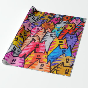 Papier für Geschenk Katzen 05 Geschenkpapier